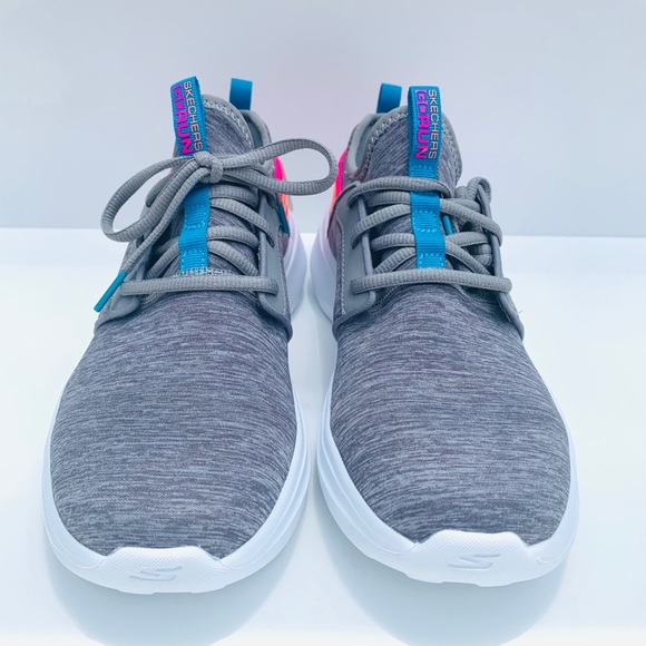 SKECHERS GOrun Fast Lively Women Gray Sneakers - Picture 5 of 9